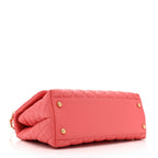 Caviar Quilted Small Coco Handle Flap Pink