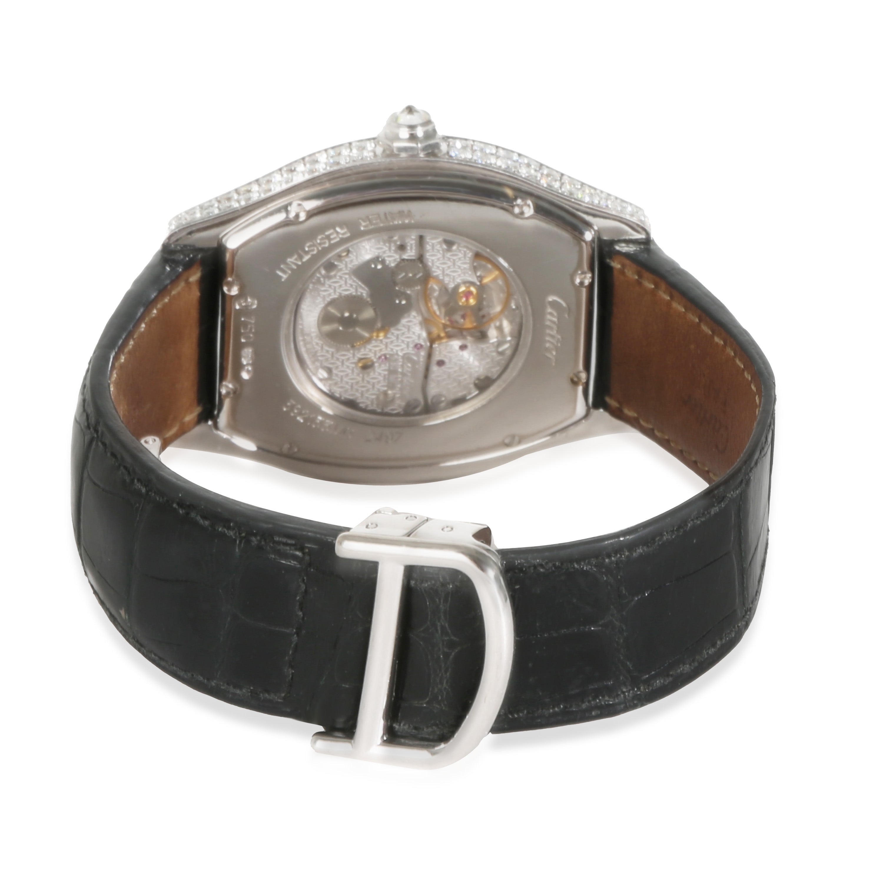 Tortue de Cartier WA504351 Unisex-Uhr aus 18 Karat Weißgold