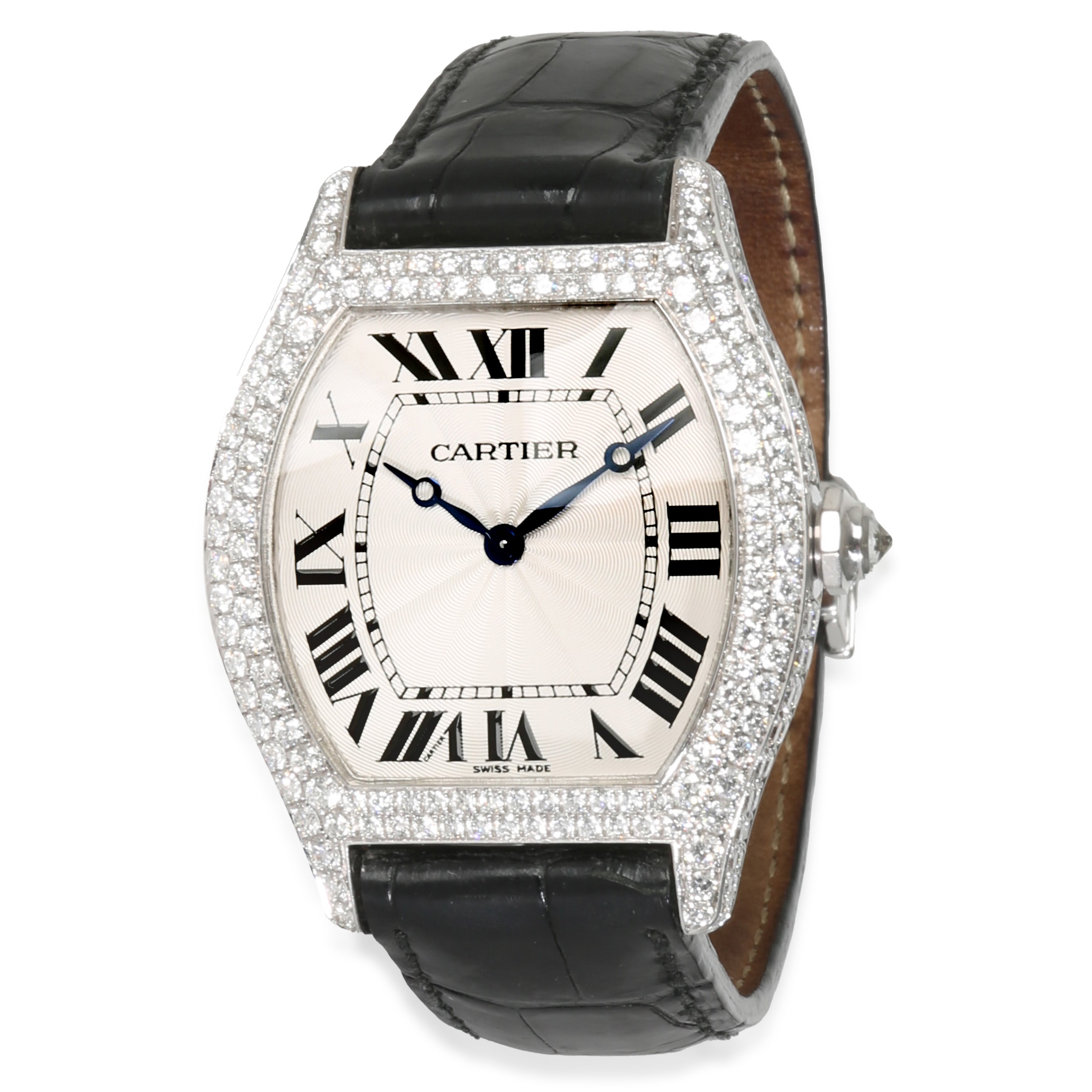 Tortue de Cartier WA504351 Unisex-Uhr aus 18 Karat Weißgold