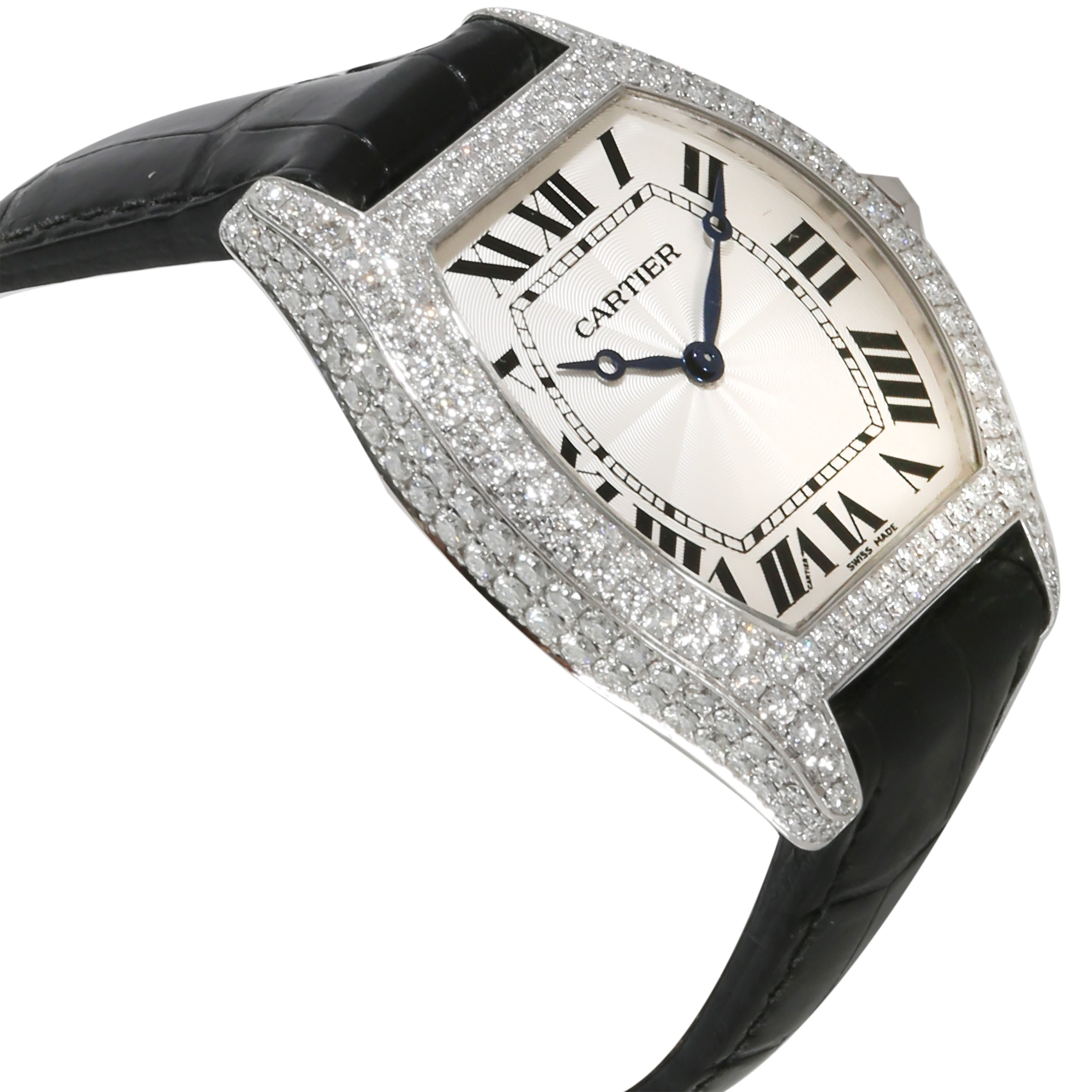 Tortue de Cartier WA504351 Unisex-Uhr aus 18 Karat Weißgold