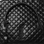 Calfskin Quilted ES Giant Travel Bag Black