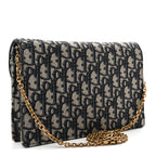 Oblique Saddle Chain Pouch Blue