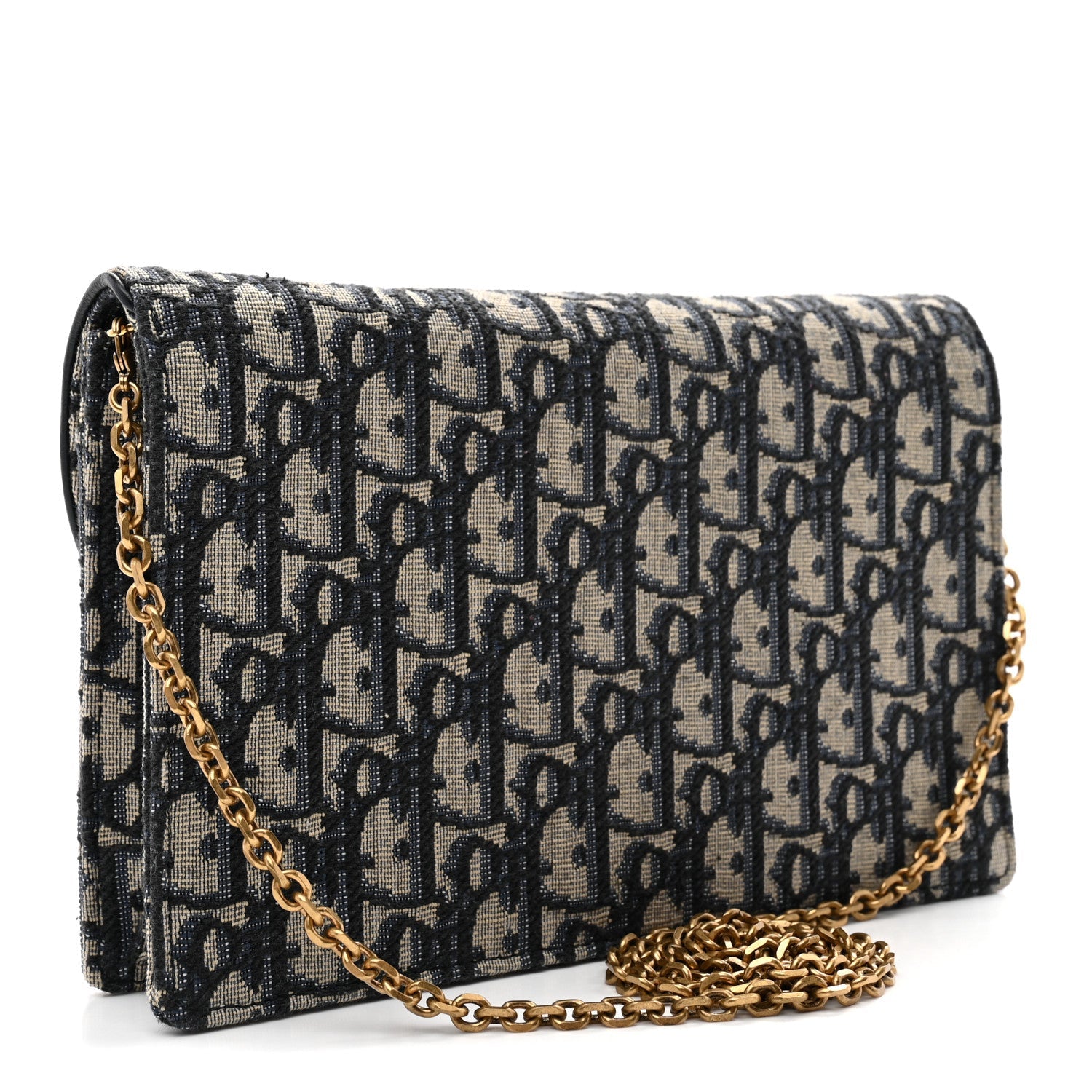 Oblique Saddle Chain Pouch Blue