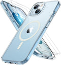 Entronix Bundle Compatible with iPhone 14 - [Magnetic] Clear Case, 2 Clear Screen Protectors & 2 Camera Lens Protectors
