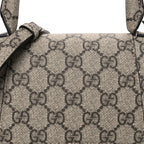 X GUCCI GG Supreme Monogram Small Hourglass Top Handle Bag Beige Ebony