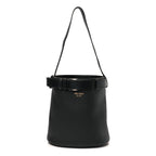Soft Grained Vitello Daino Secchiello Bucket Bag Black