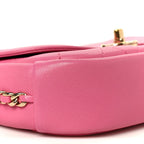 Goatskin Stitched Casual Trip Single Flap Pink