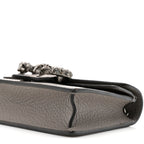 Dollar Calfskin Crystal Super Mini Dionysus Shoulder Bag Dusty Grey Black Diamond