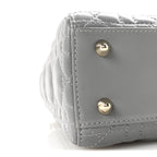 Lambskin Cannage Small My Lucky Badges My Lady Dior Grey