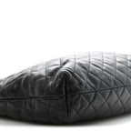 Lambskin Quilted Maxi Icare Shopping Tote Black