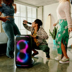 JBL PartyBox Stage 320 Portable Party Speaker Bundle with Wireless Microphone System (Black)