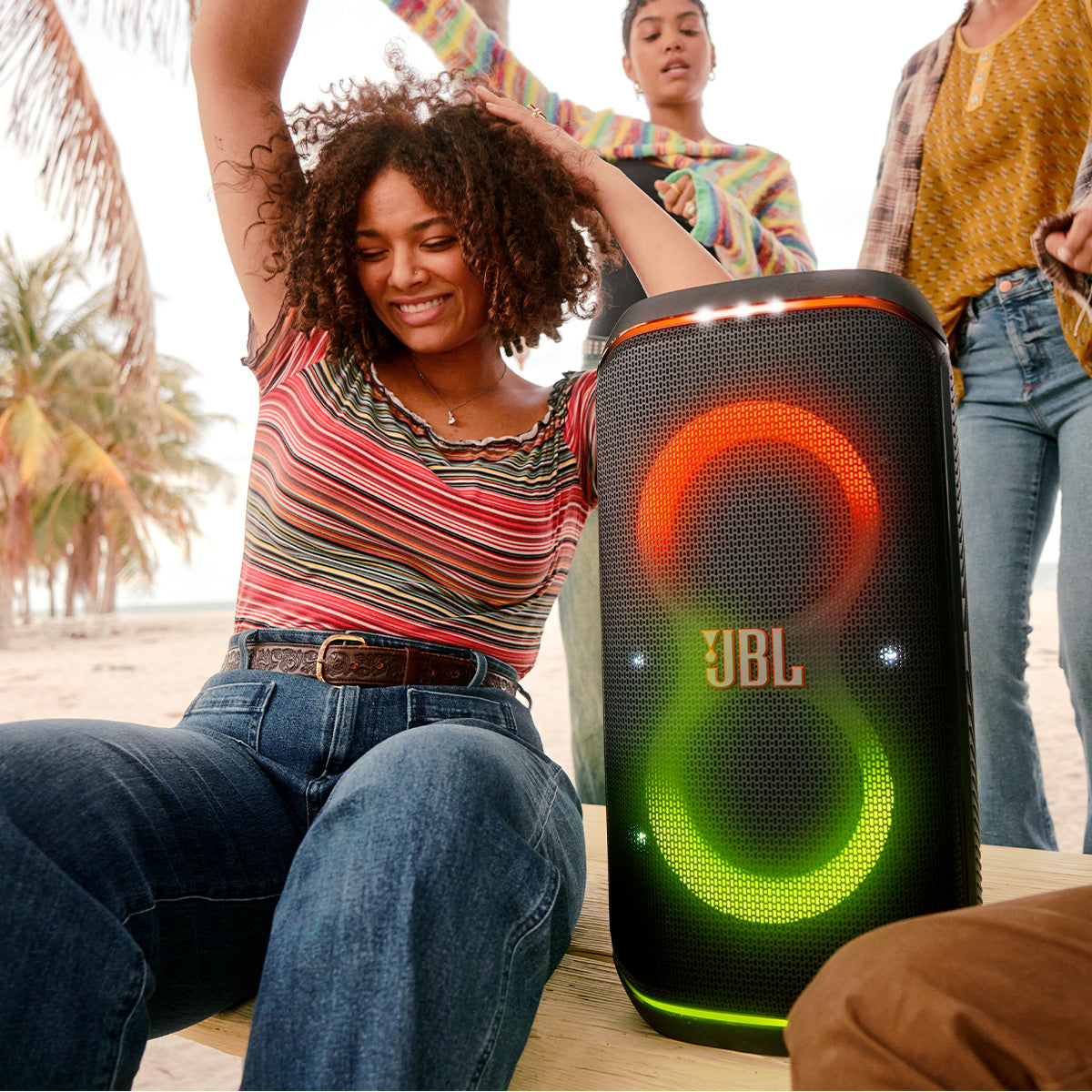 JBL PartyBox Club 120 Portable Party Speaker with Wireless Two Microphone System (Black)