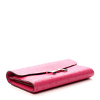 Ostrich Constance Long Wallet Rose Tyrien