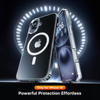 Entronix [Magnetic] Case Compatible with iPhone 16 - [Hard Back] Thick Clear