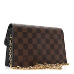 Damier Ebene Vavin Chain Wallet Black