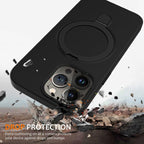 Entronix [Magnetic] Case Compatible with iPhone 17 - Soft-Touch Liquid Silicone Gripstand