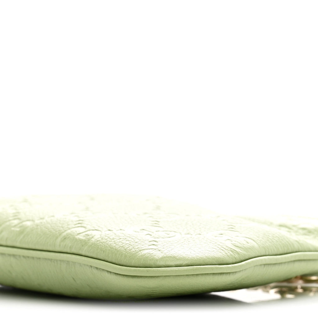 GG Grainy Calfskin Emblem Super Mini Shoulder Bag Sage Leaf