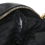 Glace Calfskin Embossed Logo Crossbody Black