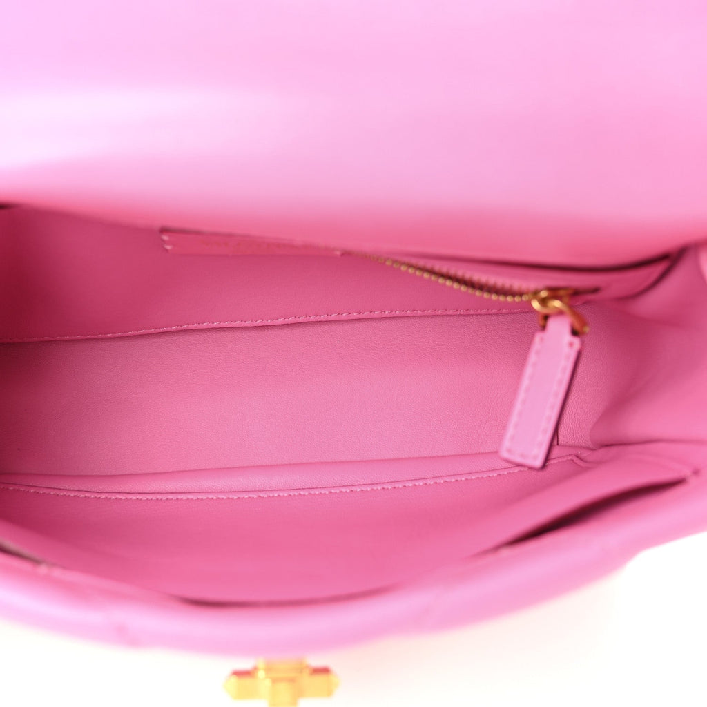 Nappa Medium Roman Stud Shoulder Bag Feminine Pink