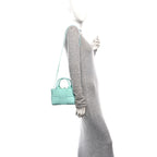Grained Calfskin Maxi Intrecciato Mini Arco Tote Pale Blue
