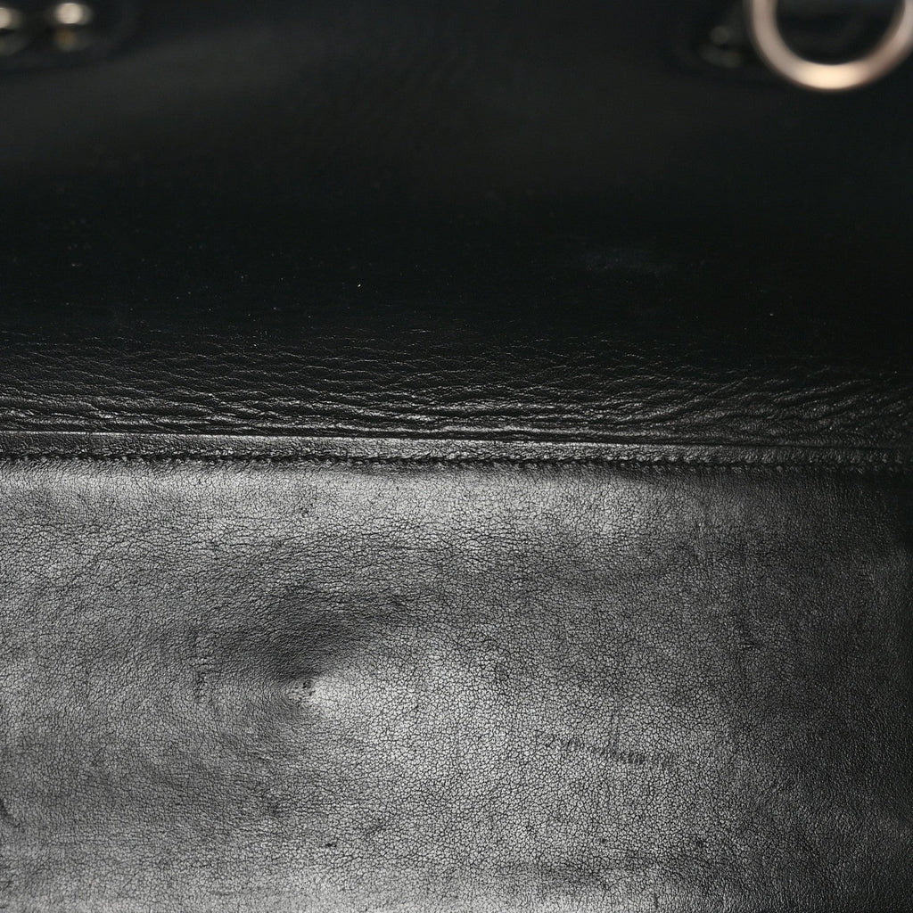 Grained Calfskin Baby Sac De Jour Black