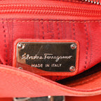 Grained Calfskin Large Sofia Satchel Sunset