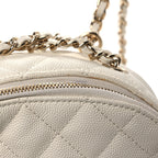 Caviar Quilted Small CC Day Backpack White