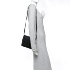 Vitello King Crystal Fab Crossbody Bag Black
