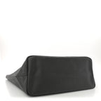 Textured Coated Canvas Bambi Print Large Antigona Tote Black