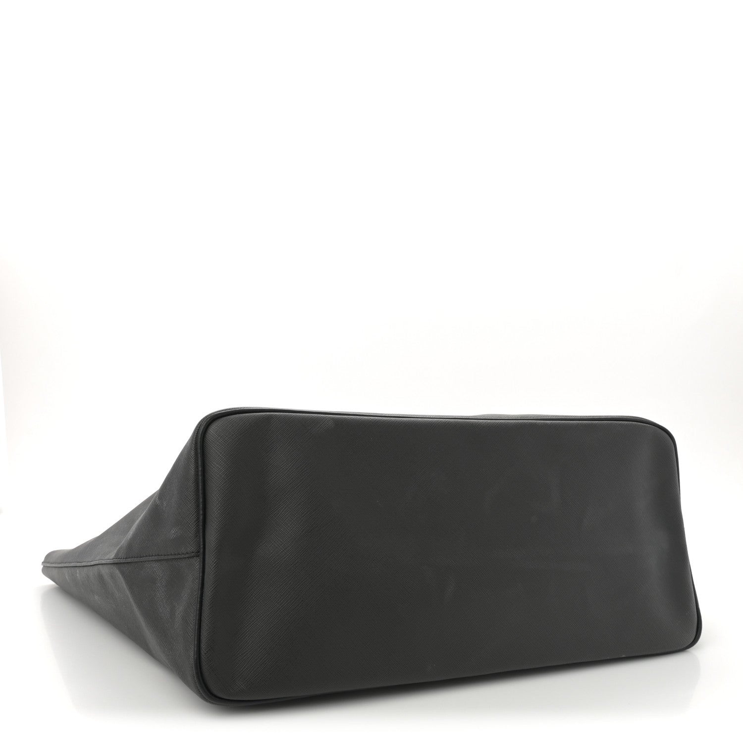 Textured Coated Canvas Bambi Print Large Antigona Tote Black