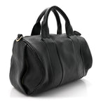 Pebbled Lambskin Rocco Black Pale Gold Hardware