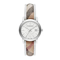 Burberry Ladies Watch The City Haymarket Strap silver 33mm