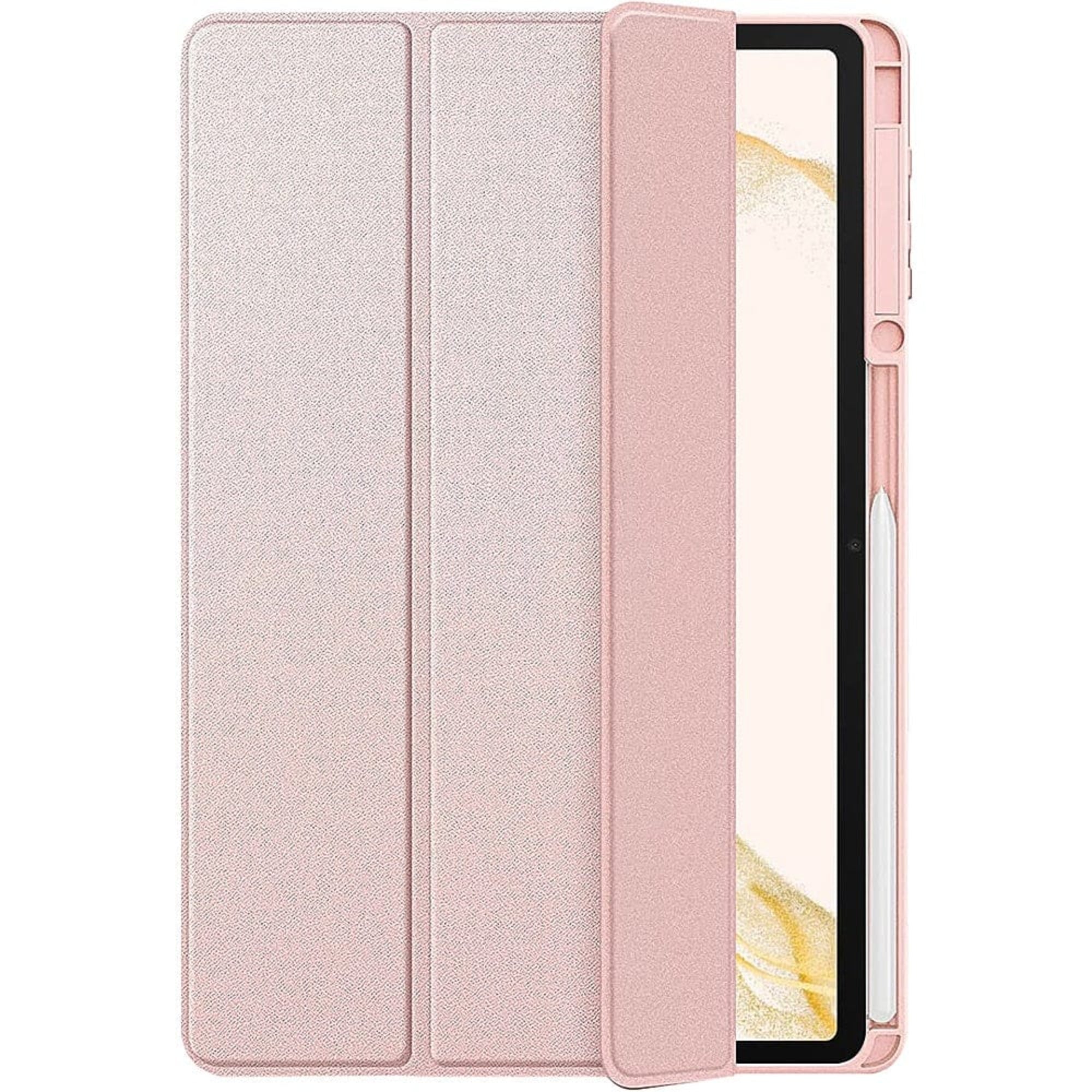 SAHARA - Folio Case for Samsung Galaxy Tab S8+ and Tab S7 FE - Clear/Pink