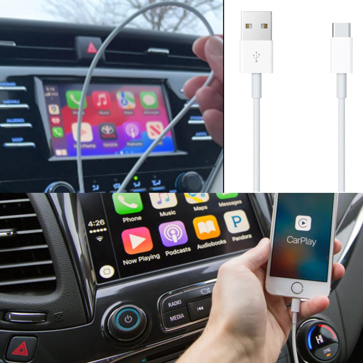 Entronix USB-A to Type-C Charger Cable, 3-Pack [10FT] USB-C Cable Compatible with Android