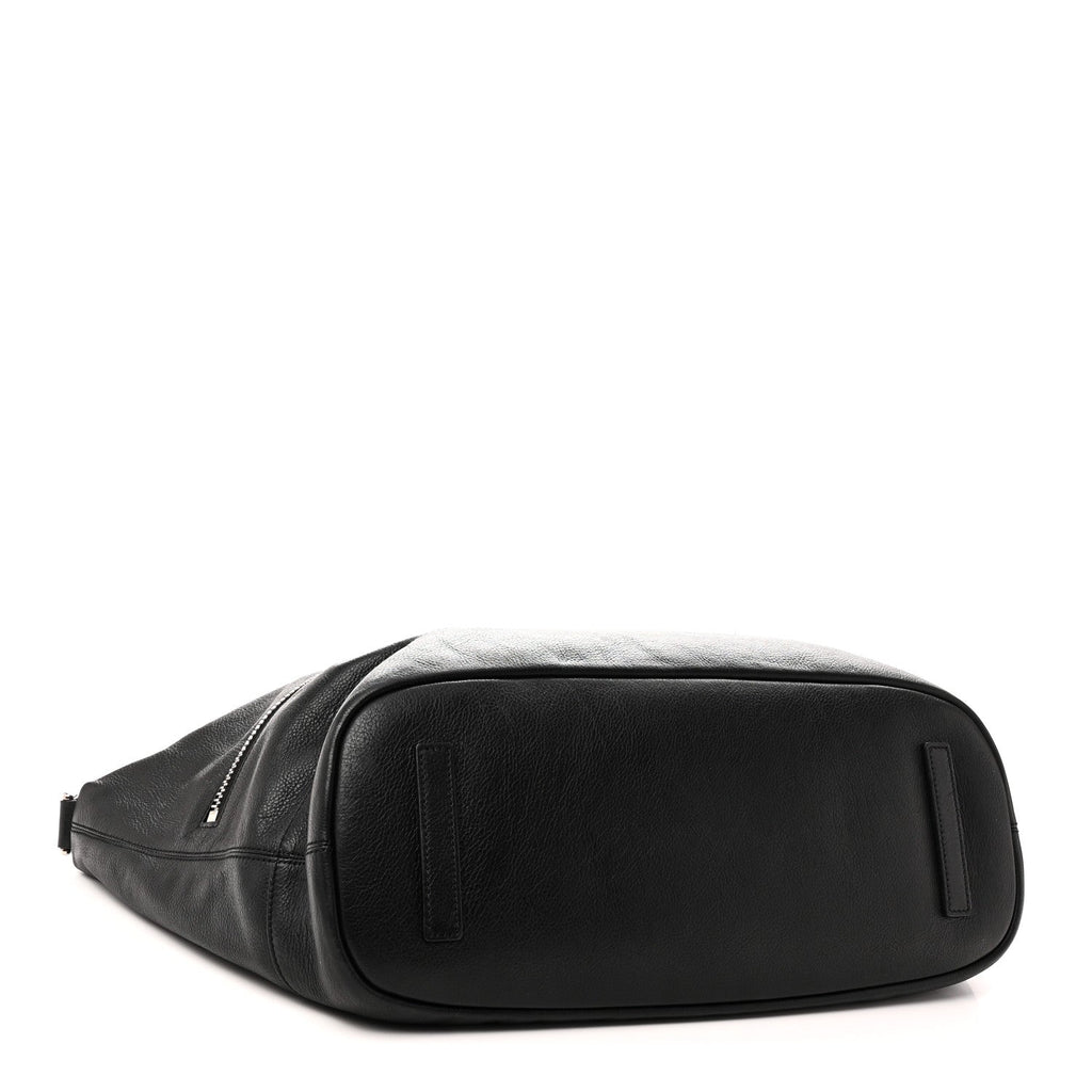 Calfskin Large Zip Nightingale  Black