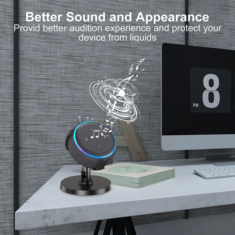 Echo Dot 3rd Desktop Stand 360 ° Adjustable Smart Home Speaker Accessories Rack