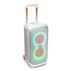 JBL PartyBox Stage 320 Portable Party Speaker with Wireless Two Microphone System (White)