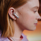 JBL Live Beam 3 True Wireless Noise Cancelling Earbud Bundle with gSport Case (Silver)