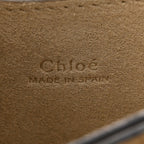 Suede Calfskin Small Faye Shoulder Bag Motty Grey