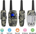 Kids Walkie Talkies,Army Toys for 6-12 Year Old Boys Girls,FRS Walky Talky with Key Lock,Gift for Outdoor Adventure Camping Hunt Trip(2 Pack,Camo)