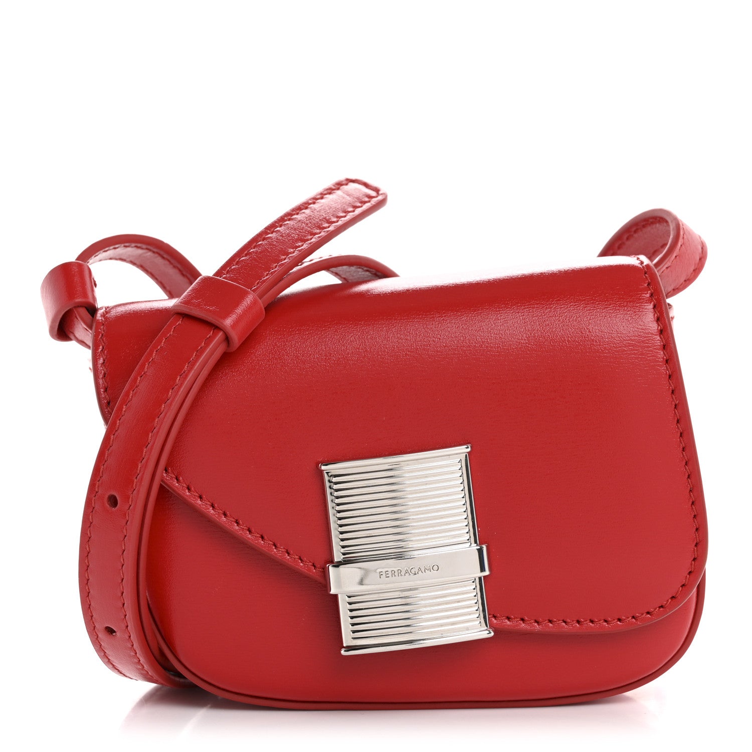 Dappled Calfskin XS Fiamma Crossbody Flame Red