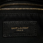 Lambskin Quilted Small Loulou Puffer Monogram Chain Satchel Black