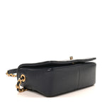 Caviar Quilted Small Fashion Therapy Flap Bag Navy Blue