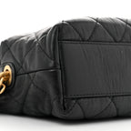 Crumpled Lambskin Quilted Small CC Links Shoulder Bag Black