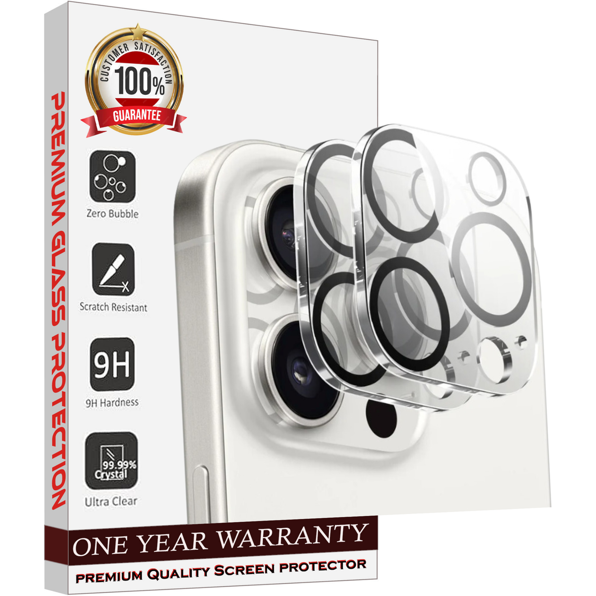 Entronix Clear Camera Lens Protector Compatible with iPhone 12 Pro Max - 2-Piece Combo