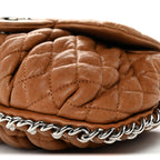 Washed Lambskin Mini Chain Around Messenger Brown