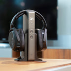 Sennheiser RS175 Closed Circumaural Headphone with 100m Range Transmitter (Black)