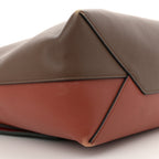 Shiny Smooth Calfskin Small Twisted Cabas Camel Brick