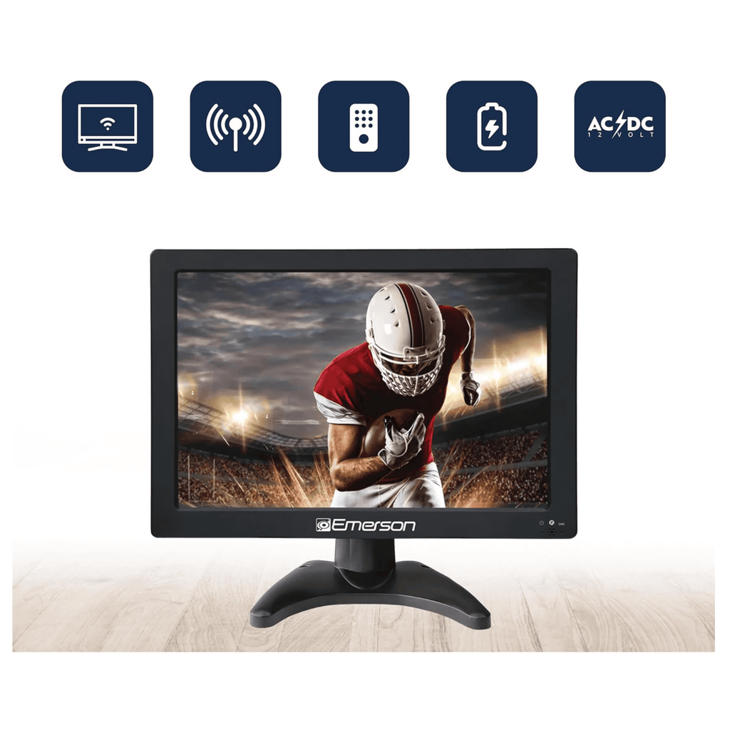 13.3" Portable Digital TV with 12V DC Car Adapter and Rechargeable Battery