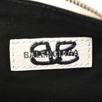 Agneau Arena Graffiti Le Cagole Shoulder Bag XS White Black